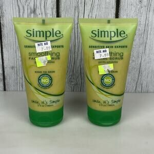 Simple Facial Scrub Smoothing Gently Exfoliates x2 5 Fl Oz.